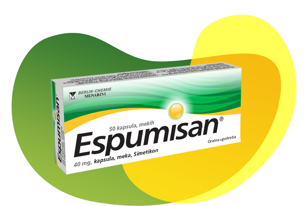 Пакување од лекот Espumisan 40 mg капсули